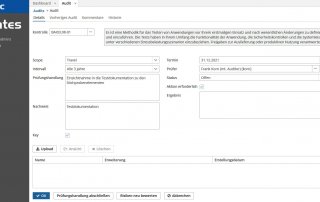 aGRC Software - Audit – Detailansicht