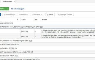 aGRC Software - Kontrollziele