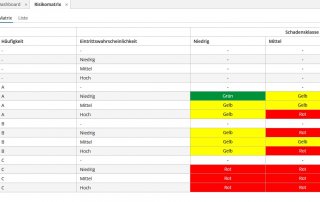 aGRC Software - Systemeinstellung/Risikomatrix